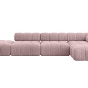 Narożnik prawostronny modułowy LIZUR-L2 380x160x70 cm Różowy 683346