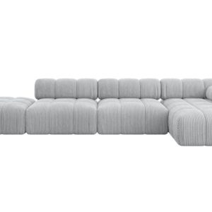 Narożnik prawostronny modułowy LIZUR-L2 380x160x70 cm Szary 683289