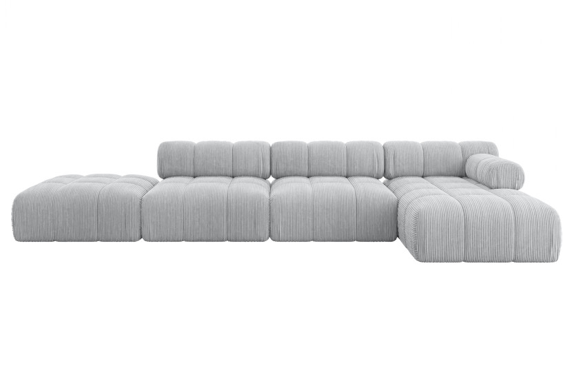 Narożnik prawostronny modułowy LIZUR-L2 380x160x70 cm Szary 683289