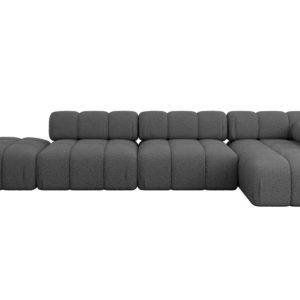 Narożnik prawostronny modułowy LIZUR-L2 380x160x70 cm Szary 683284