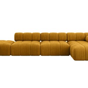 Narożnik prawostronny modułowy LIZUR-L2 380x160x70 cm Żółty 683347
