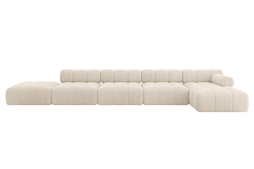 Narożnik prawostronny modułowy LIZUR-L3 475x160x70 cm Beżowy 682209