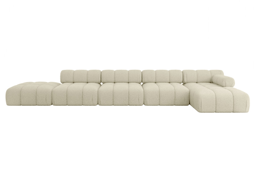Narożnik prawostronny modułowy LIZUR-L3 475x160x70 cm Beżowy 682317