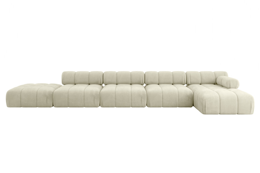 Narożnik prawostronny modułowy LIZUR-L3 475x160x70 cm Beżowy 682191