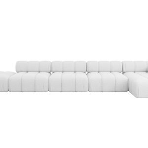 Narożnik prawostronny modułowy LIZUR-L3 475x160x70 cm Biały 682229 Narożnik prawostronny modułowy LIZUR-L3 475x160x70 cm Biały 682229