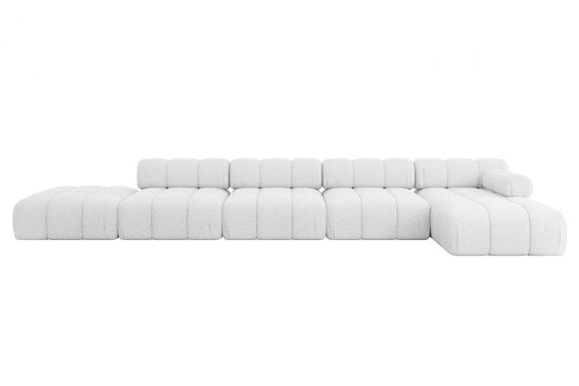 Narożnik prawostronny modułowy LIZUR-L3 475x160x70 cm Biały 682229