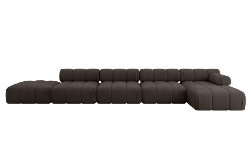 Narożnik prawostronny modułowy LIZUR-L3 475x160x70 cm Brązowy 682206