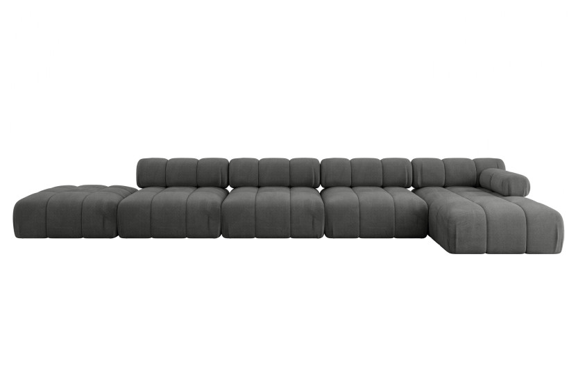 Narożnik prawostronny modułowy LIZUR-L3 475x160x70 cm Grafitowy 682315