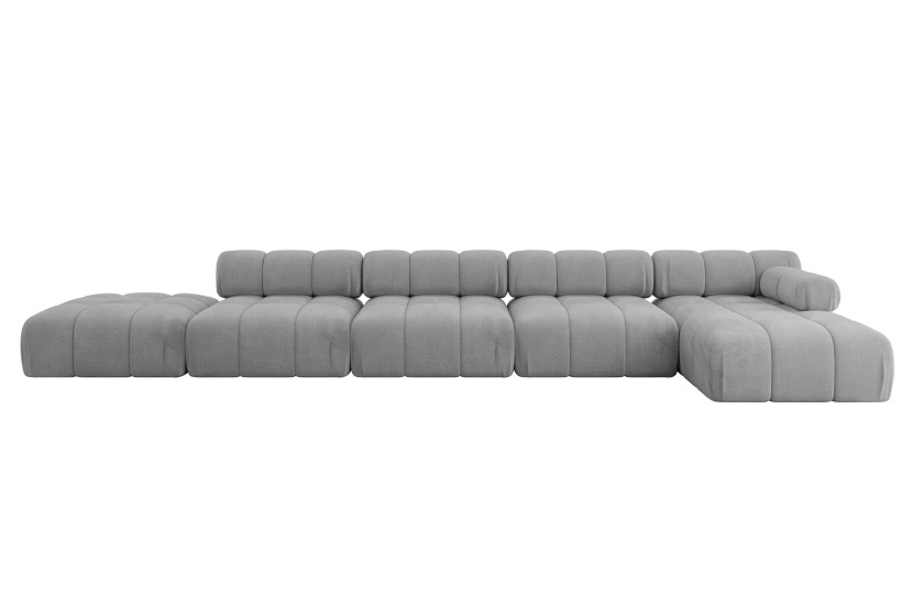 Narożnik prawostronny modułowy LIZUR-L3 475x160x70 cm Jasny szary 682308