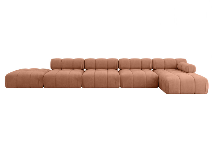 Narożnik prawostronny modułowy LIZUR-L3 475x160x70 cm Morelowy 682230