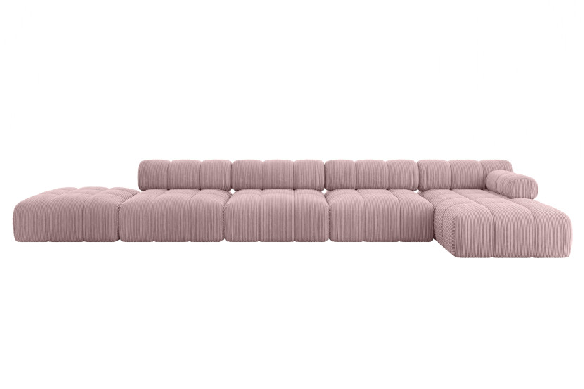 Narożnik prawostronny modułowy LIZUR-L3 475x160x70 cm Różowy 682221