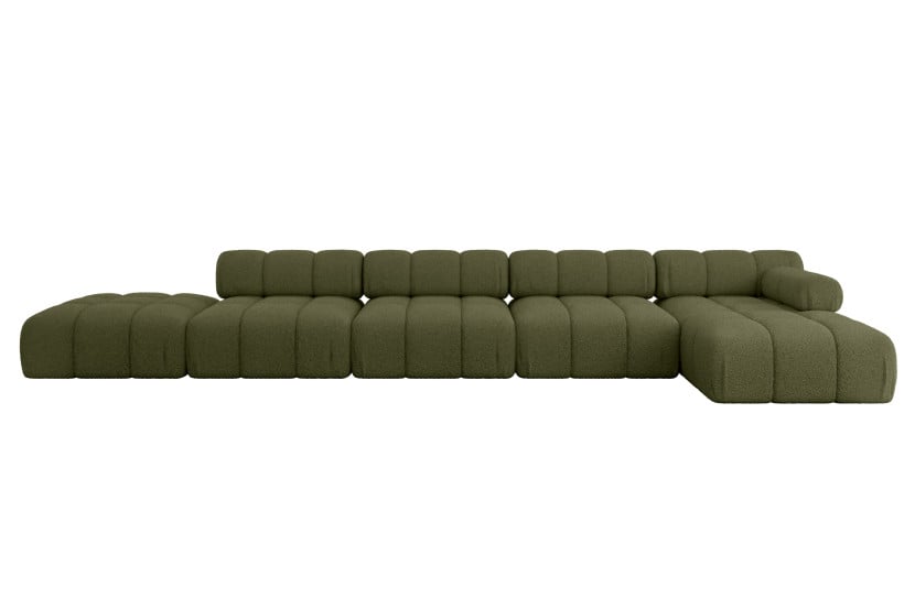 Narożnik prawostronny modułowy LIZUR-L3 475x160x70 cm Zielony 682215