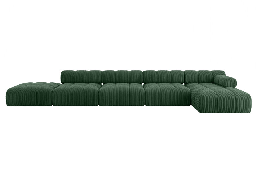 Narożnik prawostronny modułowy LIZUR-L3 475x160x70 cm Zielony 682205