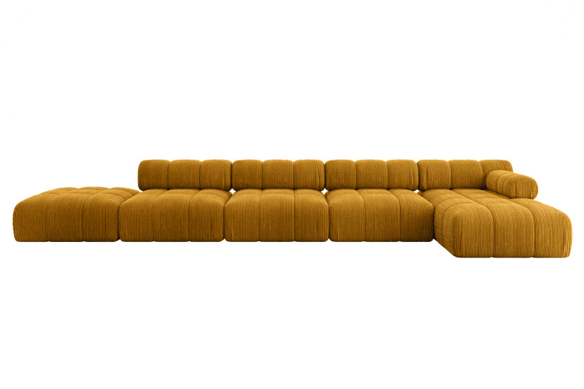 Narożnik prawostronny modułowy LIZUR-L3 475x160x70 cm Żółty 682292