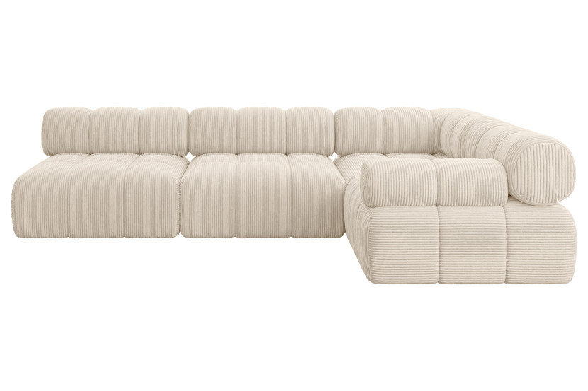 Narożnik prawostronny modułowy MENDE-L2 285x190x70 cm Beżowy 684344