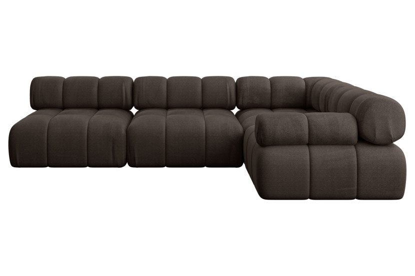 Narożnik prawostronny modułowy MENDE-L2 285x190x70 cm Brązowy 684350