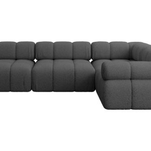 Narożnik prawostronny modułowy MENDE-L2 285x190x70 cm Szary 684320 Narożnik prawostronny modułowy MENDE-L2 285x190x70 cm Szary 684320