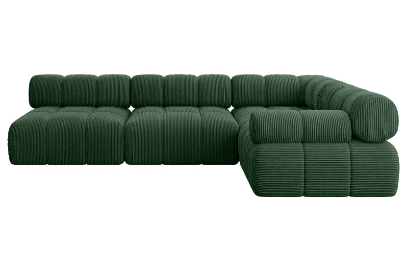 Narożnik prawostronny modułowy MENDE-L2 285x190x70 cm Zielony 684326