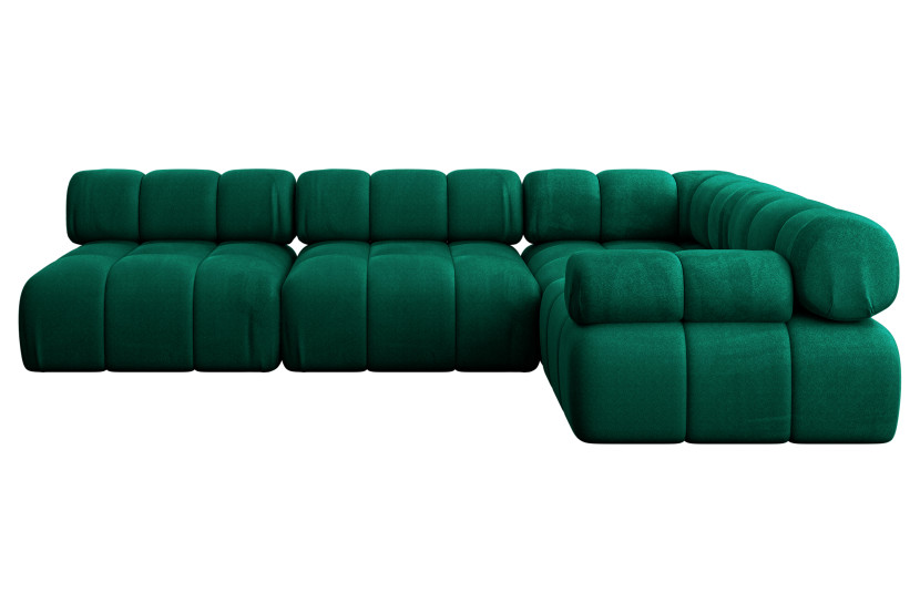Narożnik prawostronny modułowy MENDE-L2 285x190x70 cm Zielony 684357