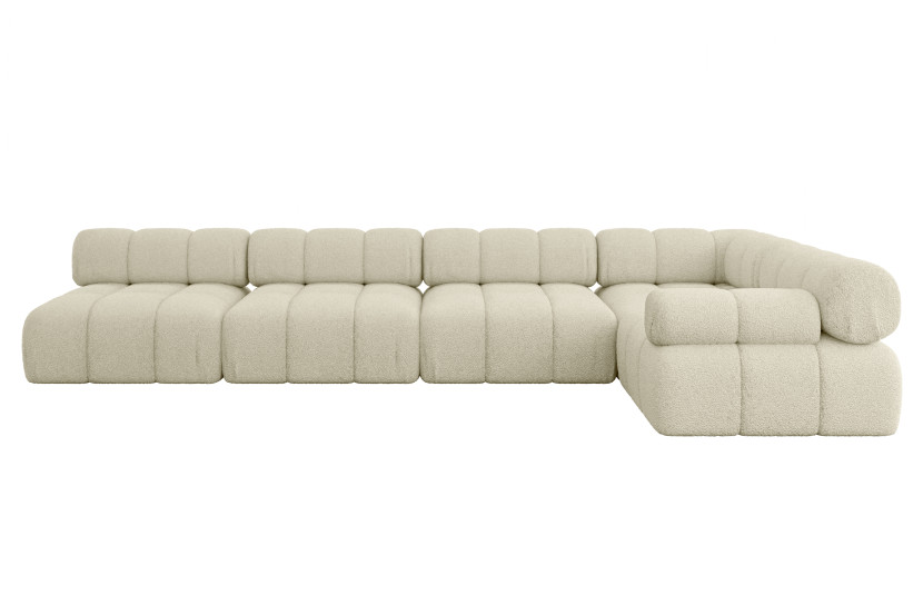 Narożnik prawostronny modułowy MENDE-L3 380x190x70 cm Beżowy 684288