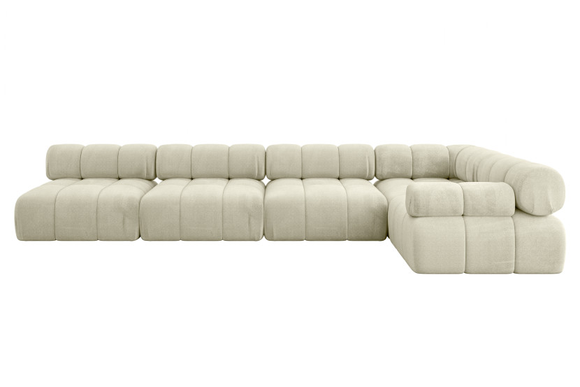 Narożnik prawostronny modułowy MENDE-L3 380x190x70 cm Beżowy 684267
