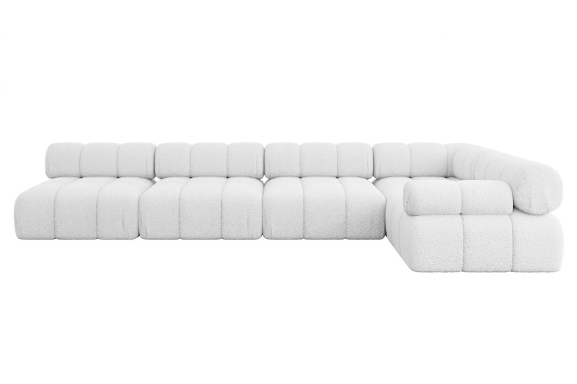 Narożnik prawostronny modułowy MENDE-L3 380x190x70 cm Biały 684310