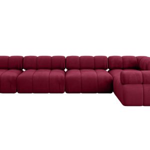 Narożnik prawostronny modułowy MENDE-L3 380x190x70 cm Bordowy 684234 Narożnik prawostronny modułowy MENDE-L3 380x190x70 cm Bordowy 684234