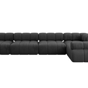 Narożnik prawostronny modułowy MENDE-L3 380x190x70 cm Czarny 684224 Narożnik prawostronny modułowy MENDE-L3 380x190x70 cm Czarny 684224