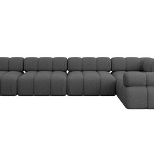Narożnik prawostronny modułowy MENDE-L3 380x190x70 cm Szary 684299 Narożnik prawostronny modułowy MENDE-L3 380x190x70 cm Szary 684299
