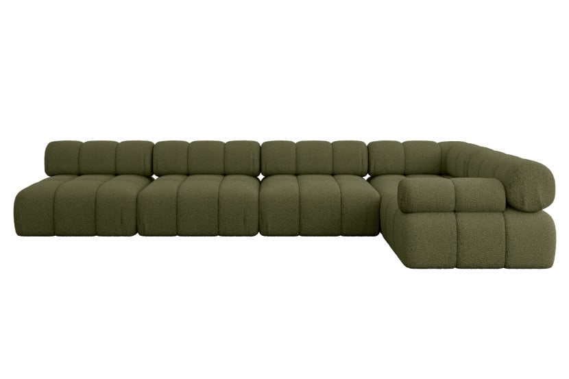 Narożnik prawostronny modułowy MENDE-L3 380x190x70 cm Zielony 684396