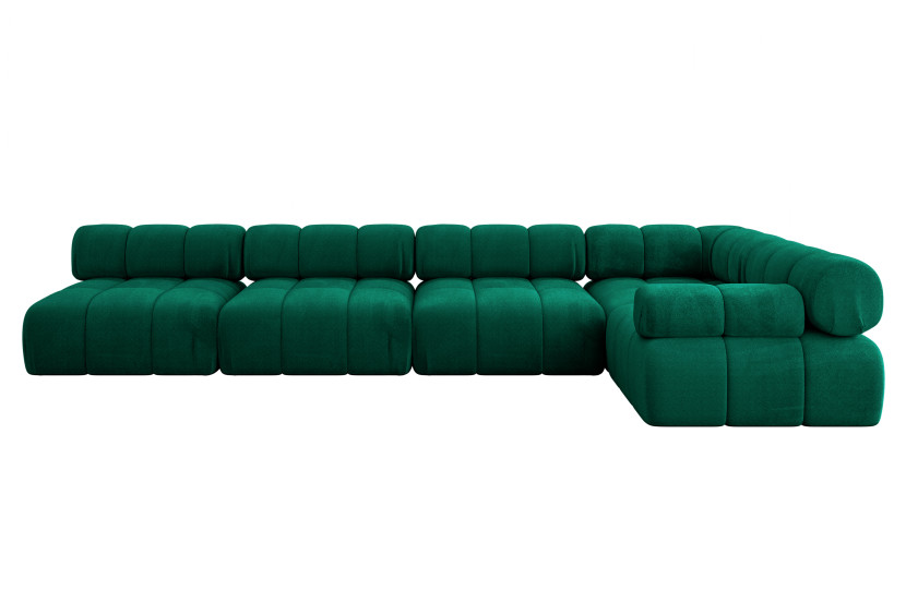 Narożnik prawostronny modułowy MENDE-L3 380x190x70 cm Zielony 684308