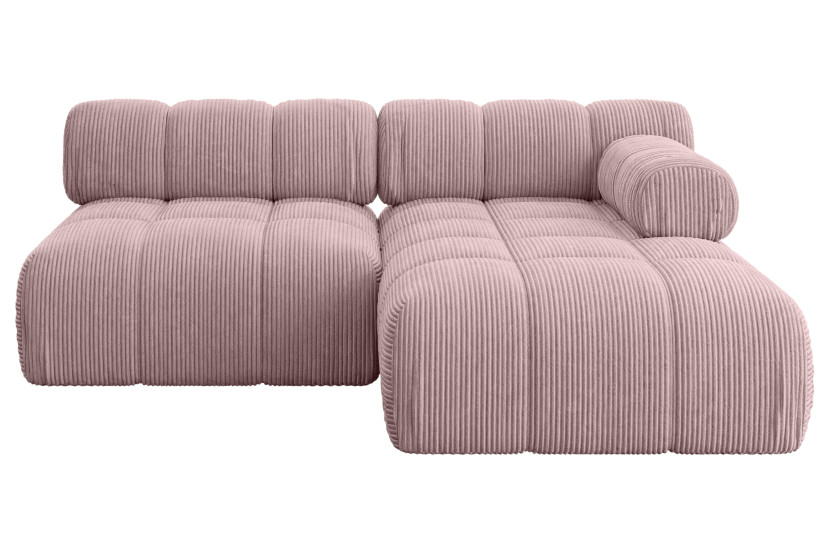 Narożnik prawostronny modułowy RAZON-L1 190x160x70 cm Różowy 682834