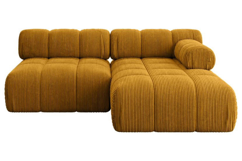 Narożnik prawostronny modułowy RAZON-L1 190x160x70 cm Żółty 682851