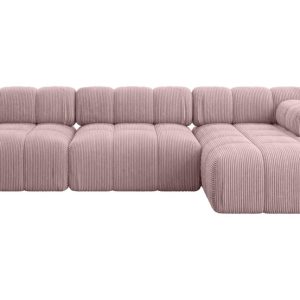 Narożnik prawostronny modułowy RAZON-L2 285x160x70 cm Różowy 682368 Narożnik prawostronny modułowy RAZON-L2 285x160x70 cm Różowy 682368