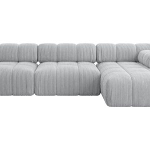 Narożnik prawostronny modułowy RAZON-L2 285x160x70 cm Szary 682356 Narożnik prawostronny modułowy RAZON-L2 285x160x70 cm Szary 682356