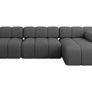 Narożnik prawostronny modułowy RAZON-L2 285x160x70 cm Szary 682337 Narożnik prawostronny modułowy RAZON-L2 285x160x70 cm Szary 682337