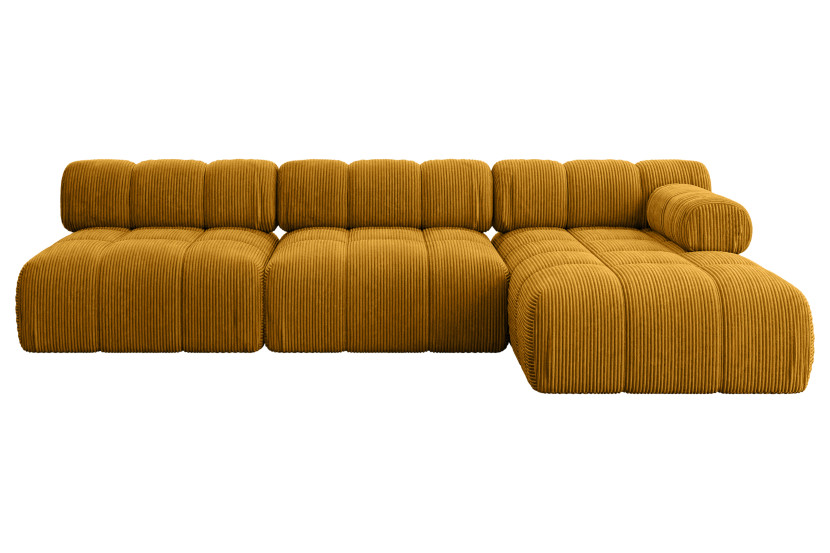 Narożnik prawostronny modułowy RAZON-L2 285x160x70 cm Żółty 682338
