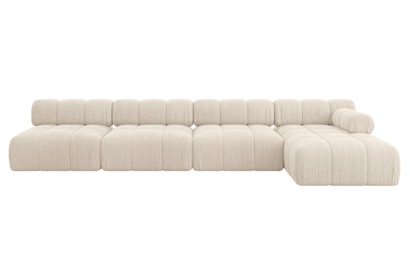 Narożnik prawostronny modułowy RAZON-L3 380x160x70 cm Beżowy 682195