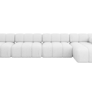 Narożnik prawostronny modułowy RAZON-L3 380x160x70 cm Biały 682311 Narożnik prawostronny modułowy RAZON-L3 380x160x70 cm Biały 682311