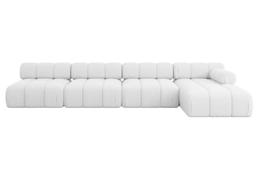 Narożnik prawostronny modułowy RAZON-L3 380x160x70 cm Biały 682311
