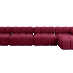 Narożnik prawostronny modułowy RAZON-L3 380x160x70 cm Bordowy 682318 Narożnik prawostronny modułowy RAZON-L3 380x160x70 cm Bordowy 682318