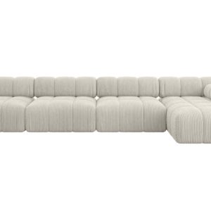 Narożnik prawostronny modułowy RAZON-L3 380x160x70 cm Kremowy 682208