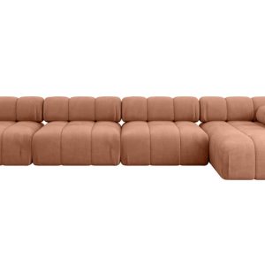 Narożnik prawostronny modułowy RAZON-L3 380x160x70 cm Morelowy 682220