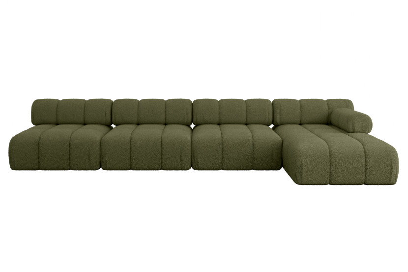 Narożnik prawostronny modułowy RAZON-L3 380x160x70 cm Zielony 682295