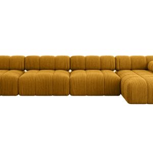 Narożnik prawostronny modułowy RAZON-L3 380x160x70 cm Żółty 682218