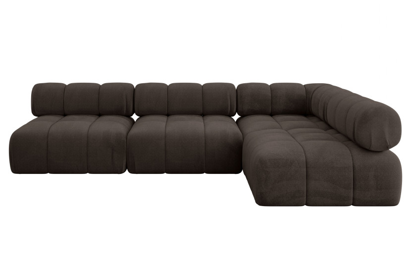 Narożnik prawostronny modułowy SAMARO-L2 285x190x70 cm brązowy 703437
