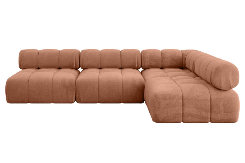 Narożnik prawostronny modułowy SAMARO-L2 285x190x70 cm morelowy 703441