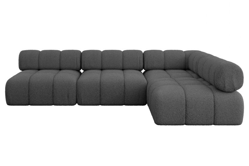 Narożnik prawostronny modułowy SAMARO-L2 285x190x70 cm szary 703490