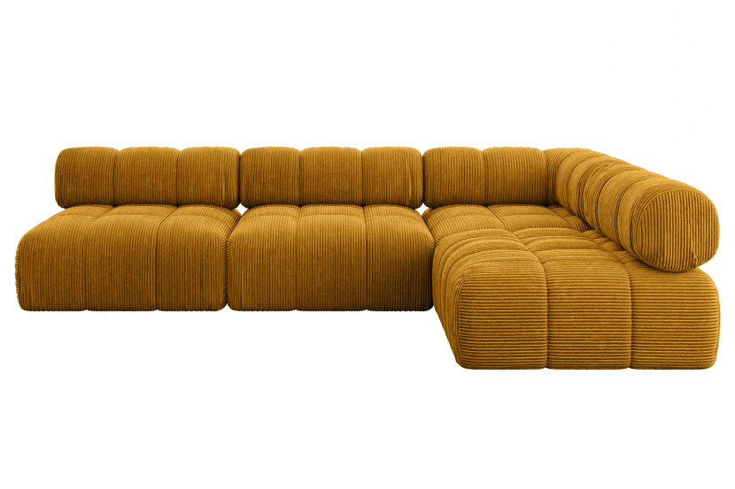 Narożnik prawostronny modułowy SAMARO-L2 285x190x70 cm żółty 703496