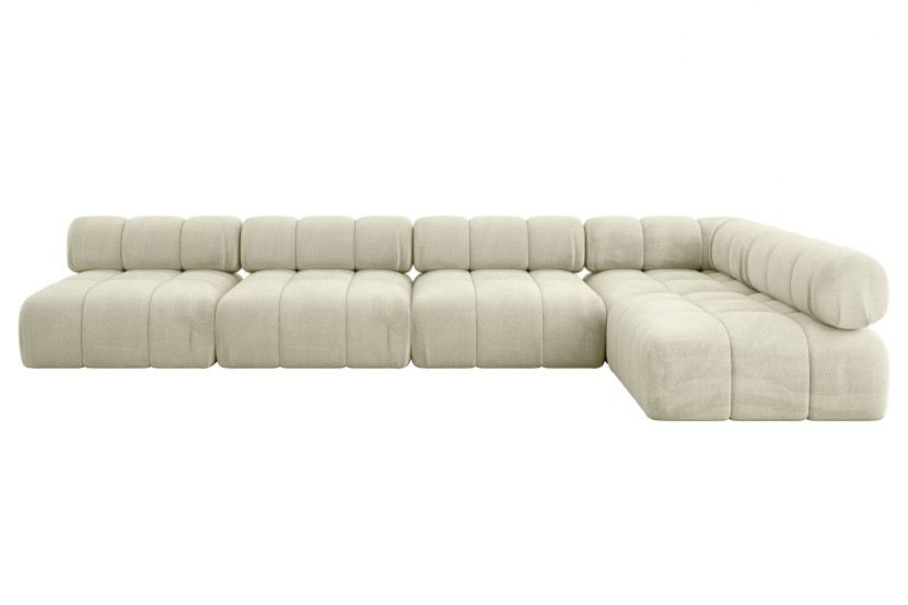Narożnik prawostronny modułowy SAMARO-L3 380x190x70 cm beżowy 703494